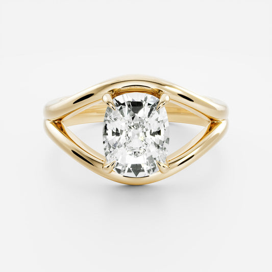 Marquise Cut Cluster Styled Lab Grown Diamond Engagement Ring