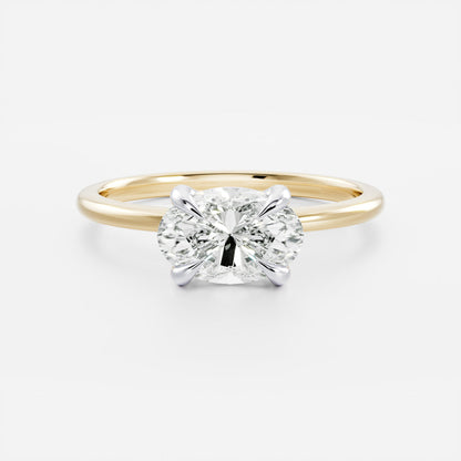 Stunning 1.5-2.5 CT Oval Moissanite Engagement Ring with Solitaire Design