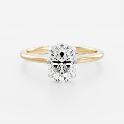 Stunning 1.5-2.5 CT Oval Moissanite Engagement Ring with Solitaire Design