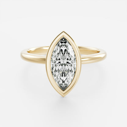 Marquise Cut Cluster Styled Lab Grown Diamond Engagement Ring