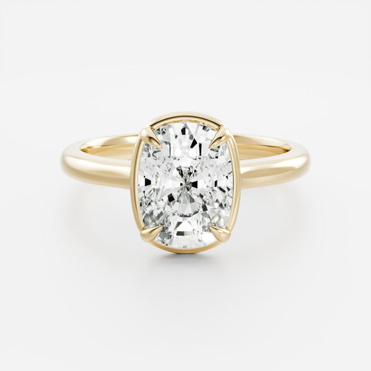 Marquise Cut Cluster Styled Lab Grown Diamond Engagement Ring