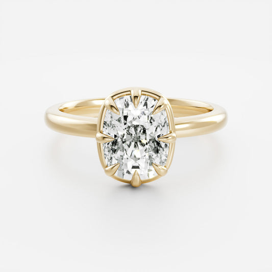 Marquise Cut Cluster Styled Lab Grown Diamond Engagement Ring