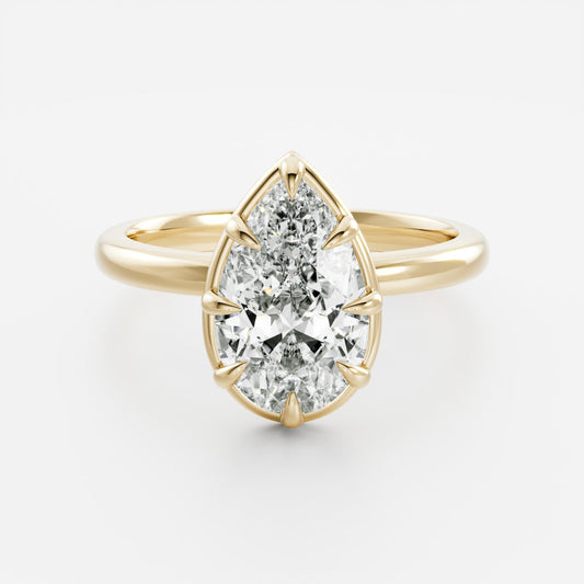 Marquise Cut Cluster Styled Lab Grown Diamond Engagement Ring