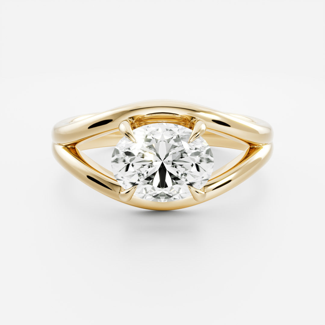 Marquise Cut Cluster Styled Lab Grown Diamond Engagement Ring