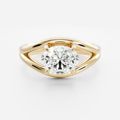 Marquise Cut Cluster Styled Lab Grown Diamond Engagement Ring