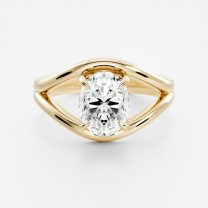 Marquise Cut Cluster Styled Lab Grown Diamond Engagement Ring