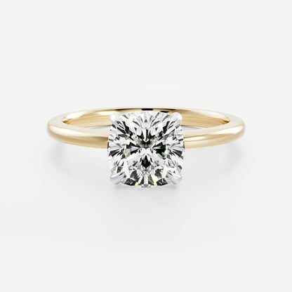 Stunning 1.0-2.0 CT Cushion Moissanite Engagement Ring with Solitaire Design