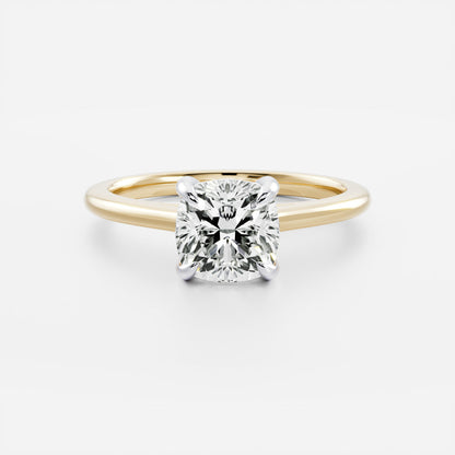 Stunning 1.0-2.0 CT Cushion Moissanite Engagement Ring with Solitaire Design