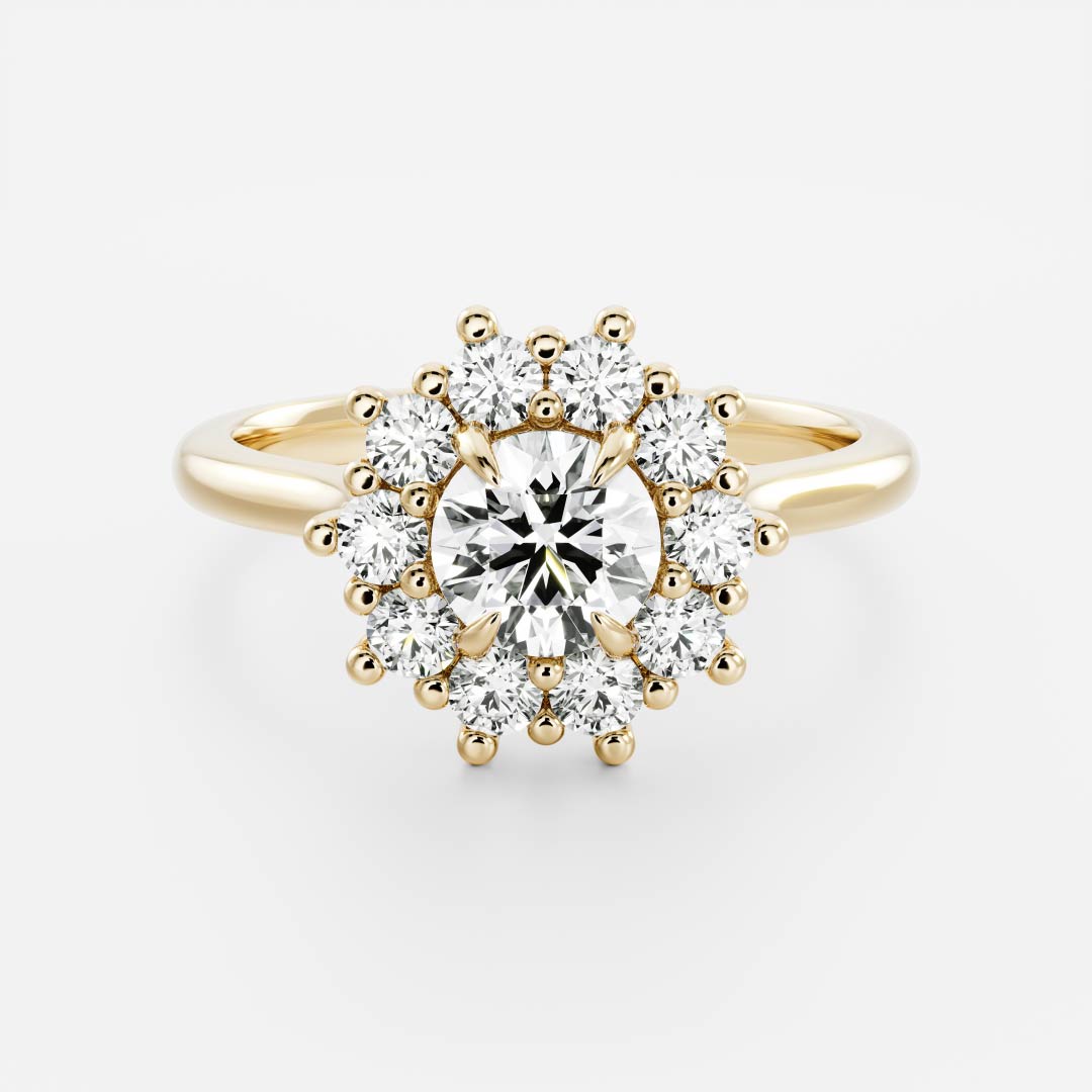 Marquise Cut Cluster Styled Lab Grown Diamond Engagement Ring