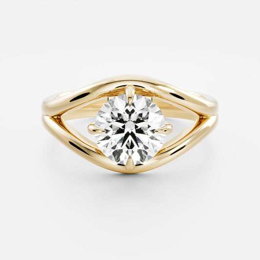 Marquise Cut Cluster Styled Lab Grown Diamond Engagement Ring