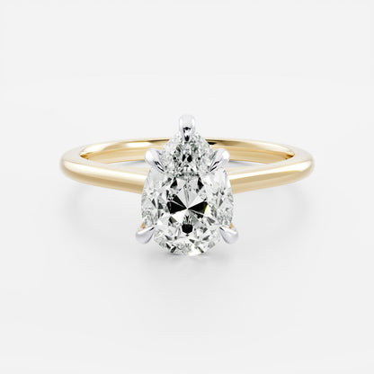 Stunning 1.5-2.5 CT Pear Moissanite Engagement Ring with Solitaire Design
