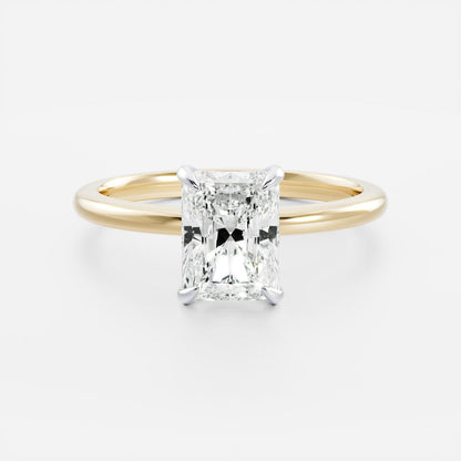 Stunning 2.0-3.0 CT Radiant Moissanite Engagement Ring with Solitaire Design