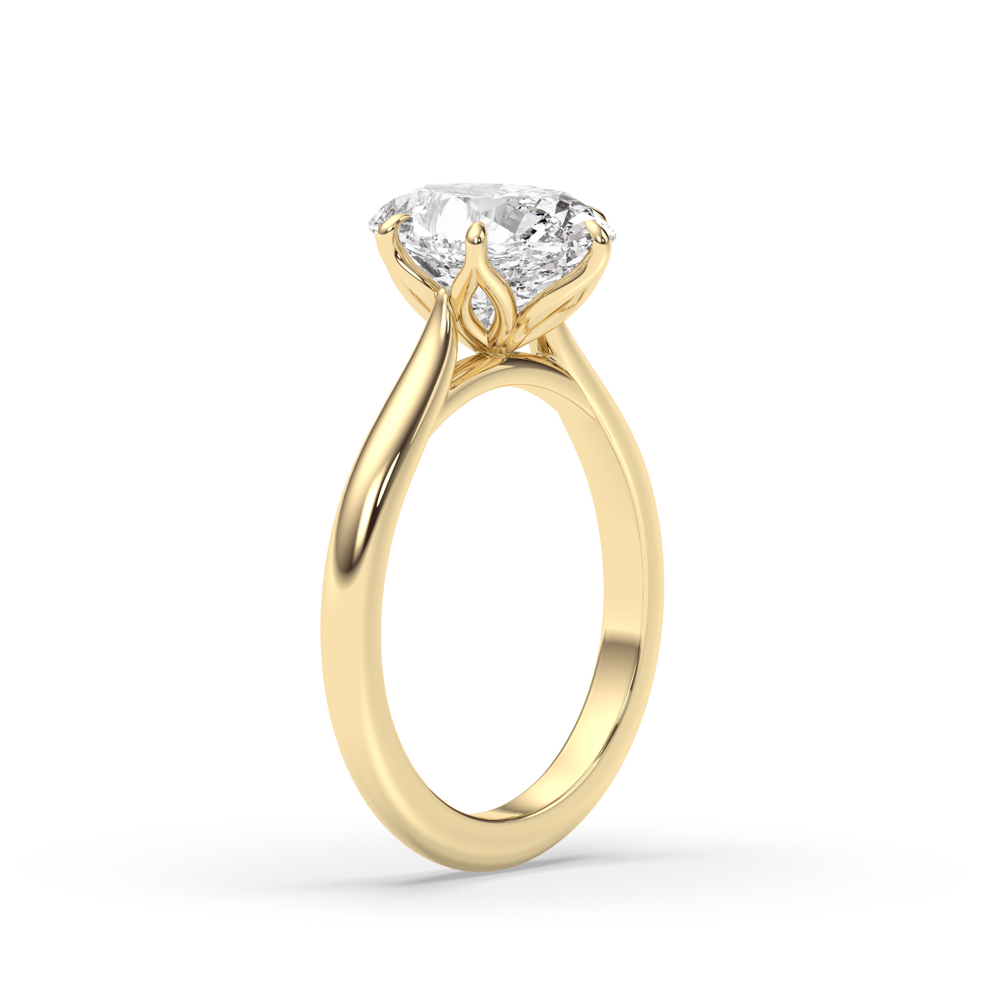 Marquise Shaped Three Stone Lab Grown Diamond Engagement Ring