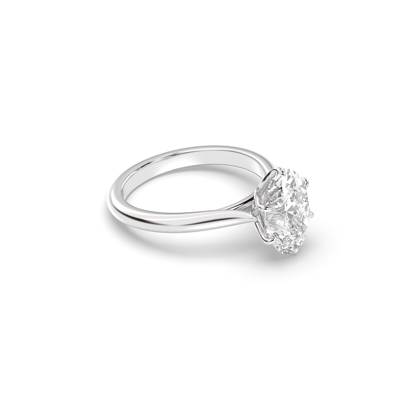 Marquise Shaped Three Stone Lab Grown Diamond Engagement Ring