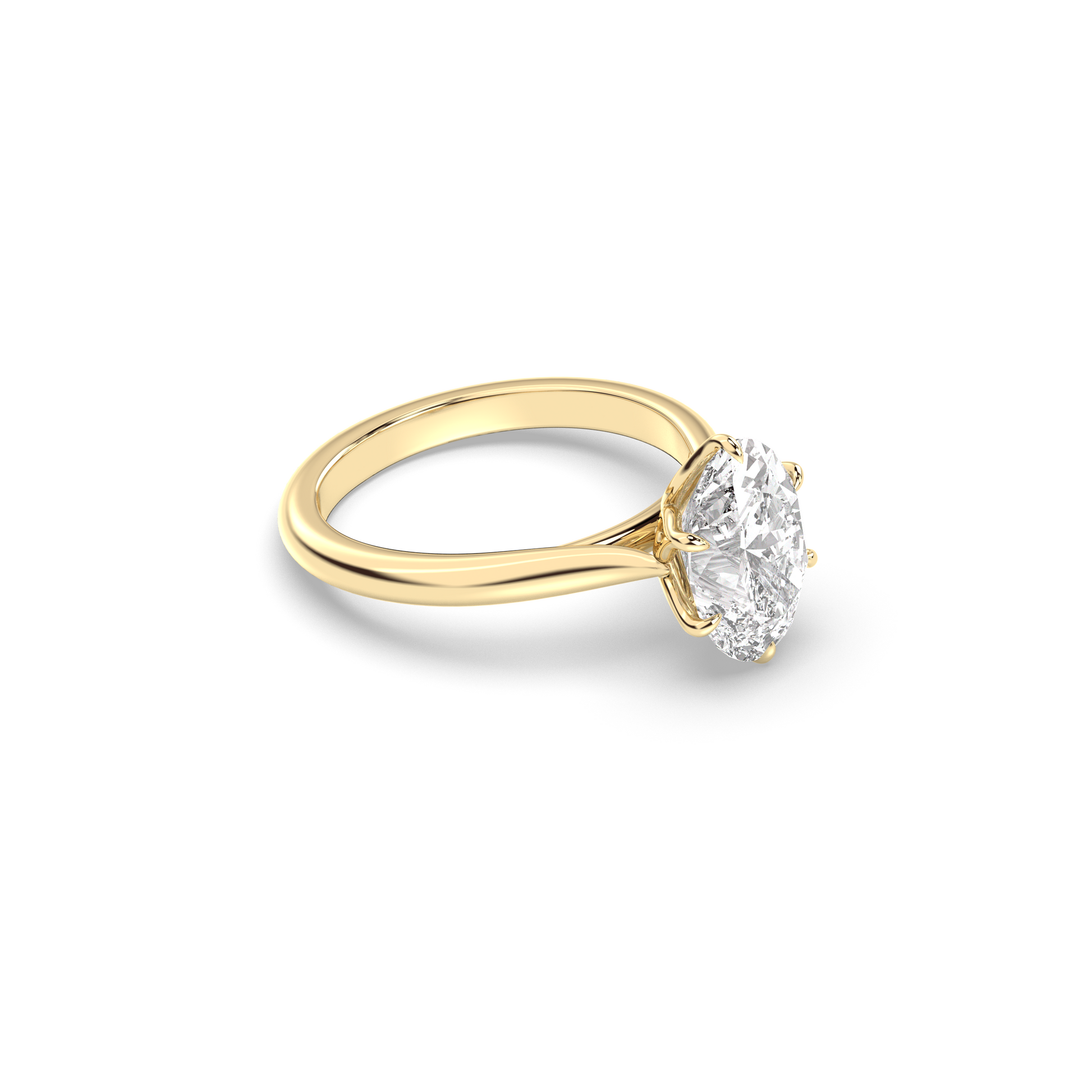 Marquise Shaped Three Stone Lab Grown Diamond Engagement Ring