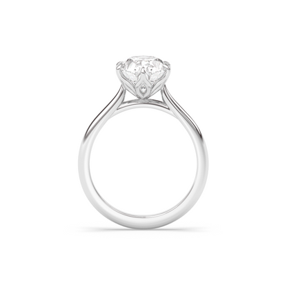Marquise Shaped Three Stone Lab Grown Diamond Engagement Ring