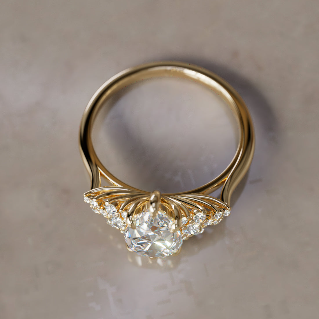 Marquise Shaped Three Stone Lab Grown Diamond Engagement Ring