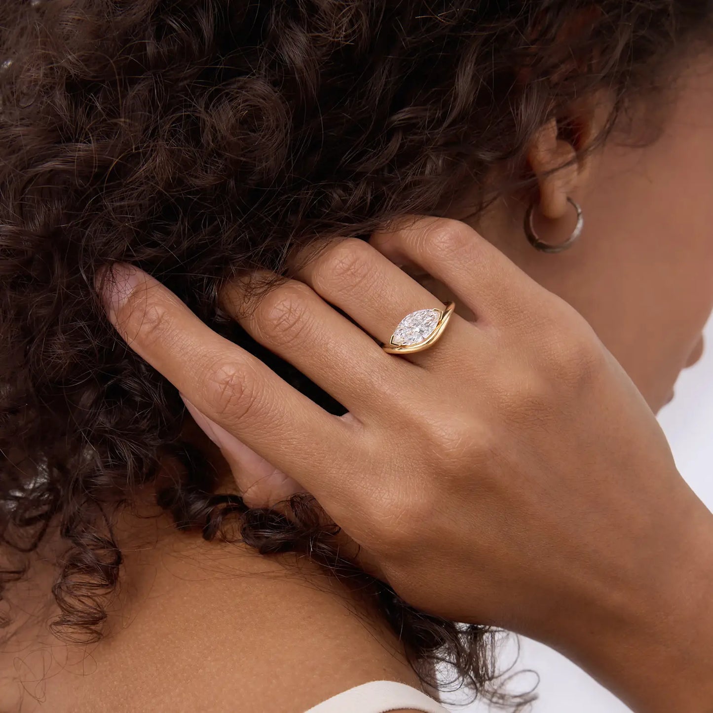 Timeless 2 CT Marquise Cut Swirl Solitaire Styled Moissanite Diamond Engagement Ring