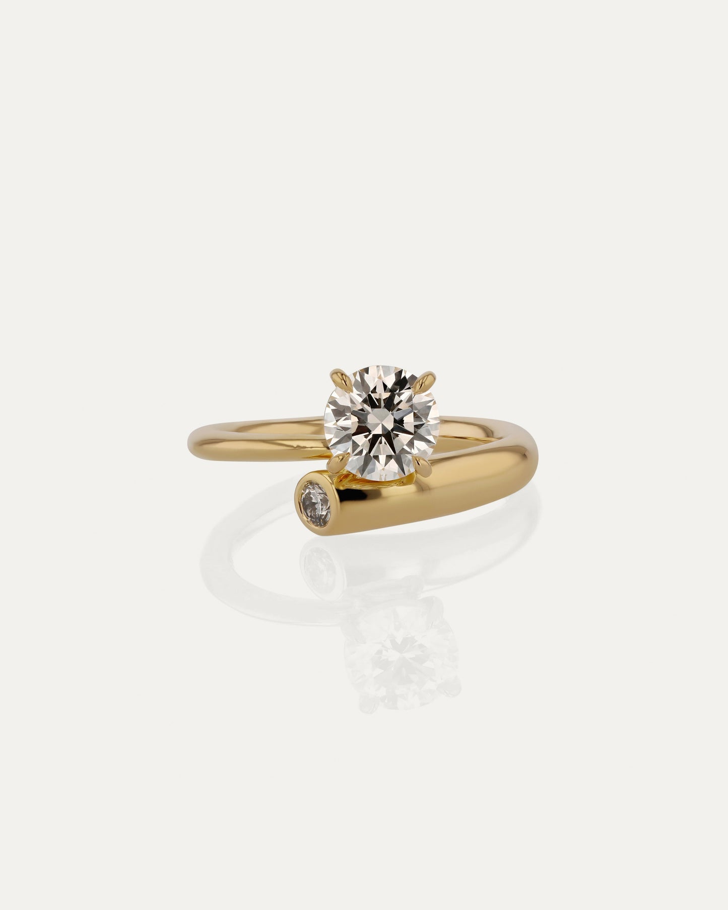 Marquise Shaped Three Stone Lab Grown Diamond Engagement Ring