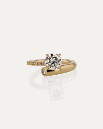 Marquise Shaped Three Stone Lab Grown Diamond Engagement Ring