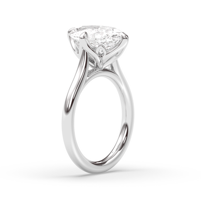 Marquise Shaped Three Stone Lab Grown Diamond Engagement Ring