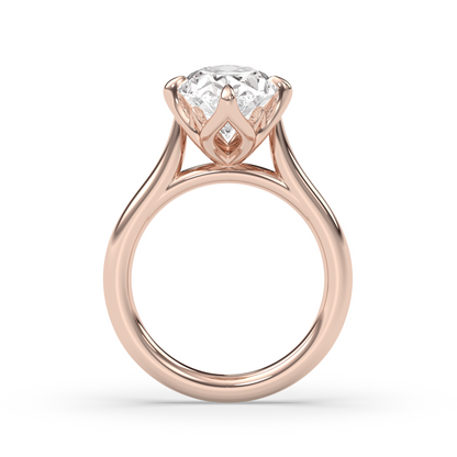 Marquise Shaped Three Stone Lab Grown Diamond Engagement Ring