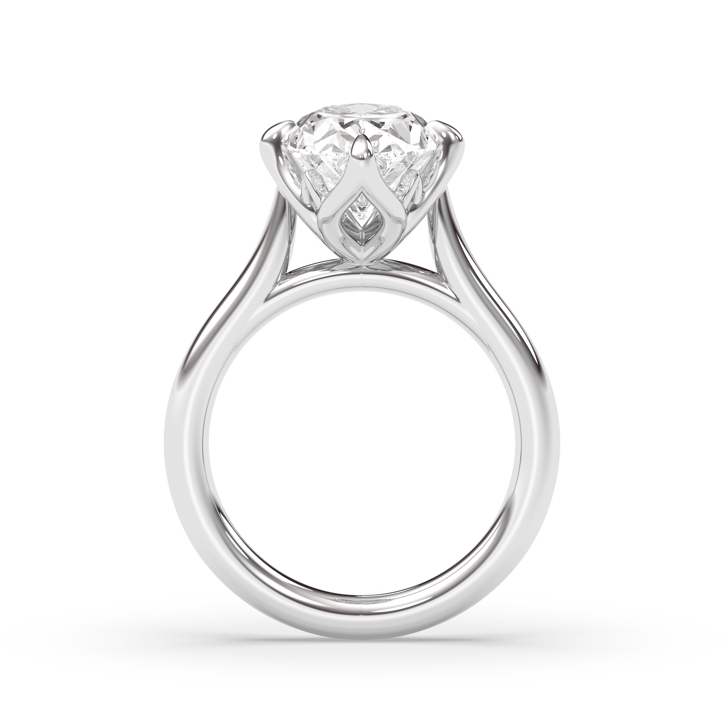 Marquise Shaped Three Stone Lab Grown Diamond Engagement Ring