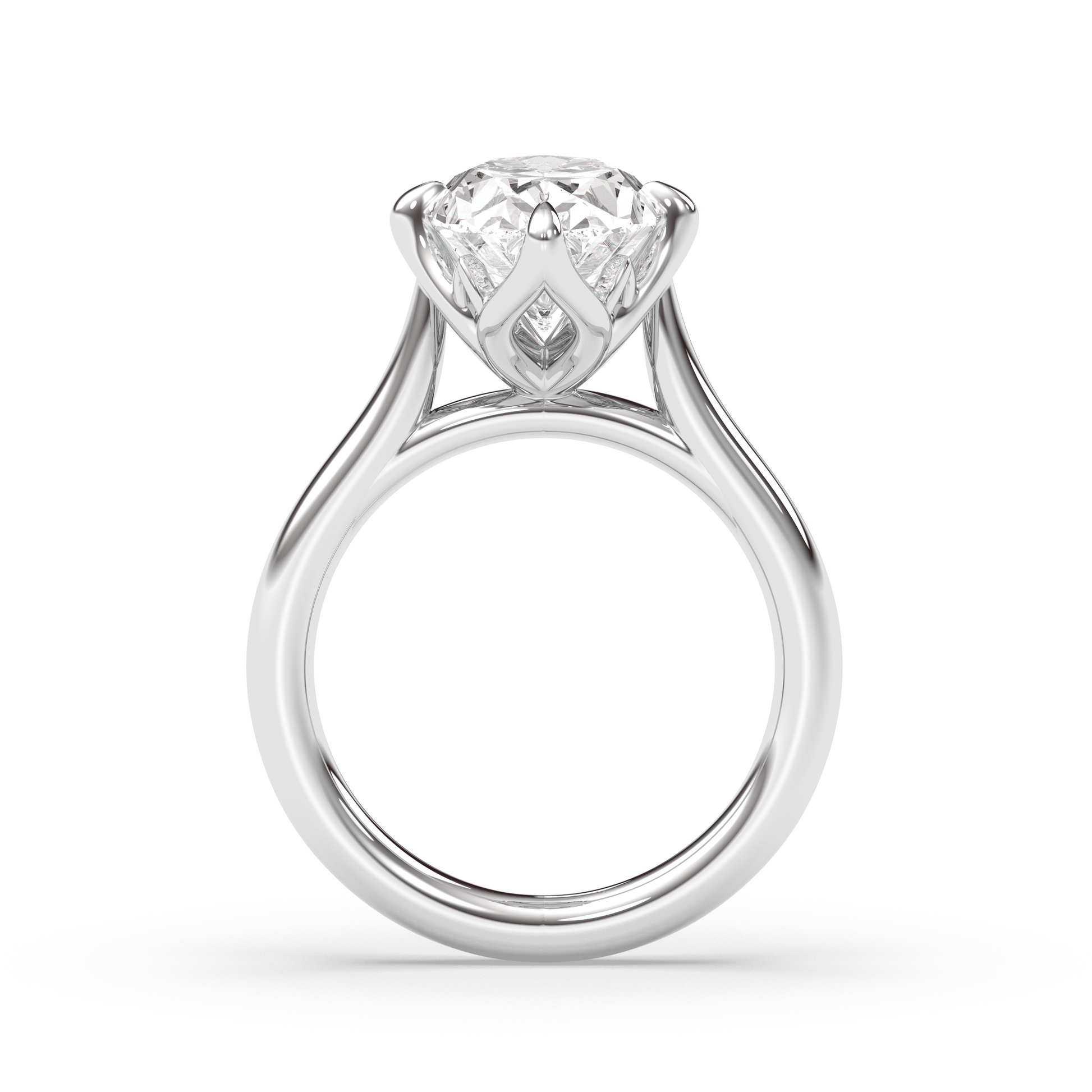 Marquise Shaped Three Stone Lab Grown Diamond Engagement Ring