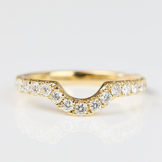 0.25 TCW Round Shaped Half Eternity Lab Grown Diamond Wedding Band