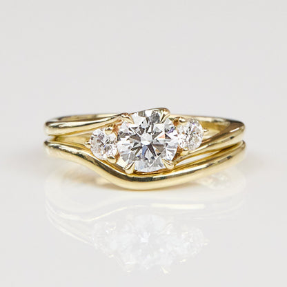 0.25 TCW Round Shaped Half Eternity Lab Grown Diamond Wedding Band