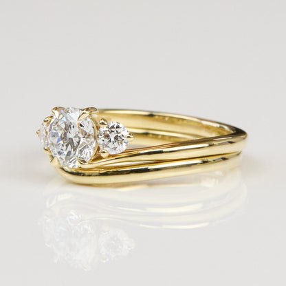 0.25 TCW Round Shaped Half Eternity Lab Grown Diamond Wedding Band