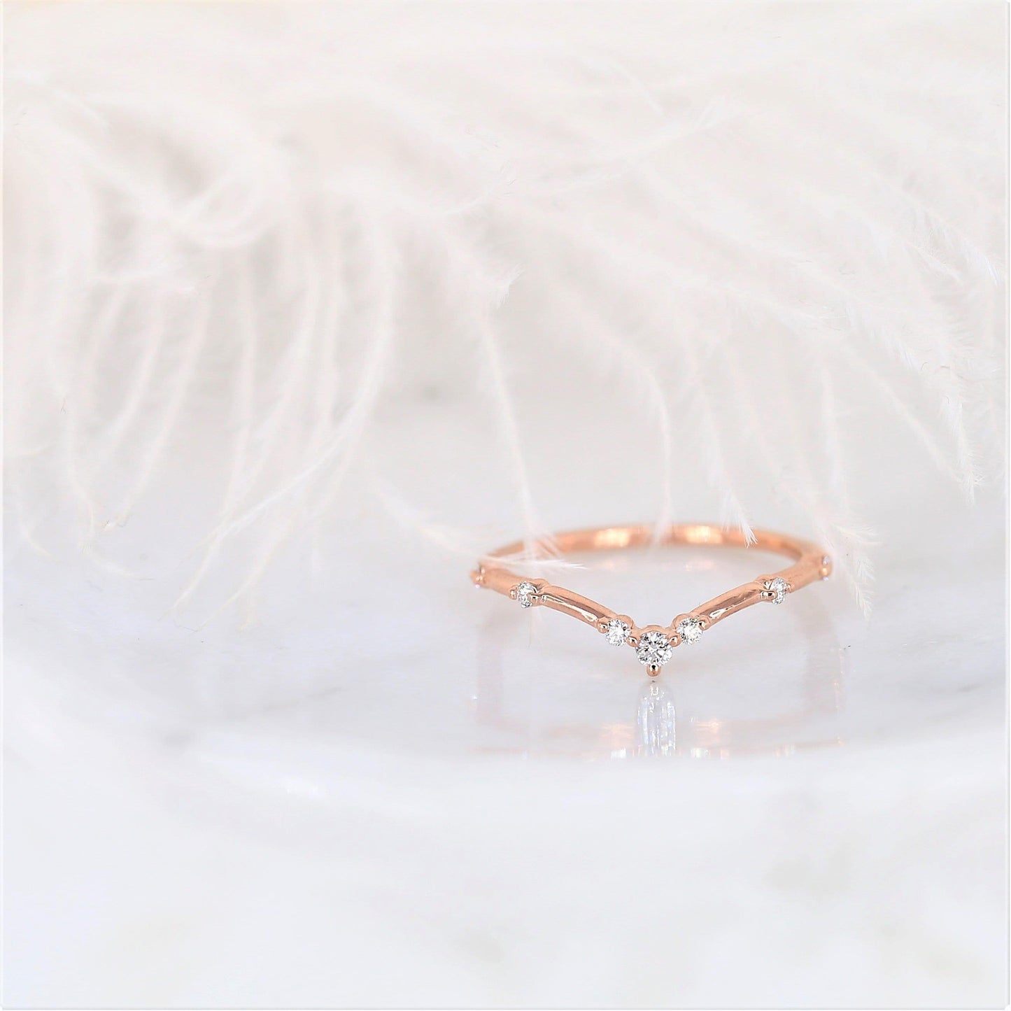 2.8 CT Marquise Cut Dainty Moissanite Bridal Ring Set