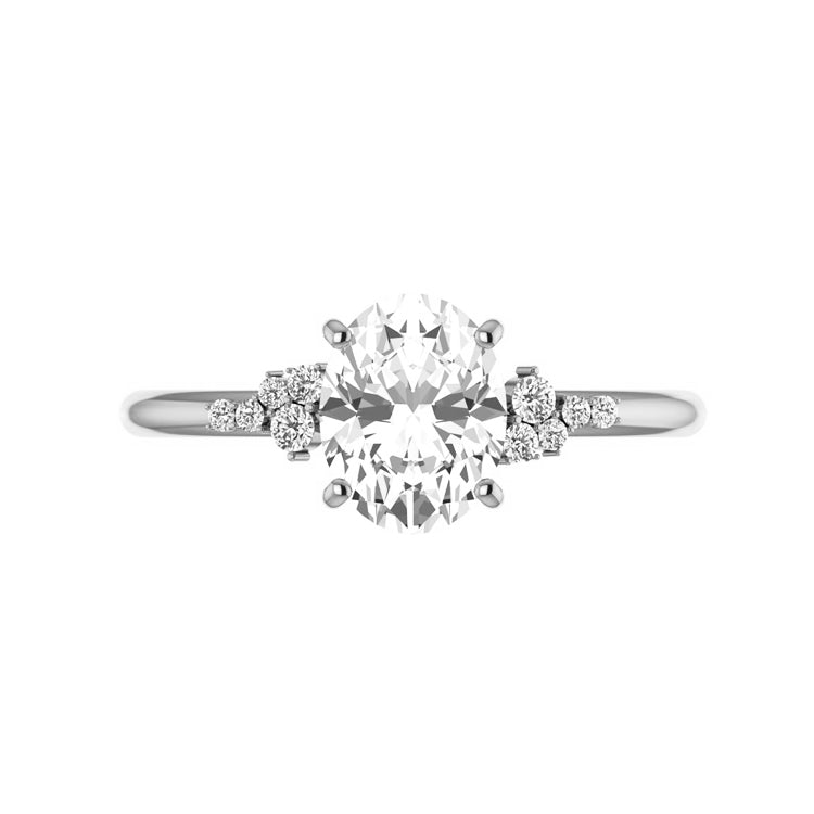 Marquise Shaped Three Stone Lab Grown Diamond Engagement Ring
