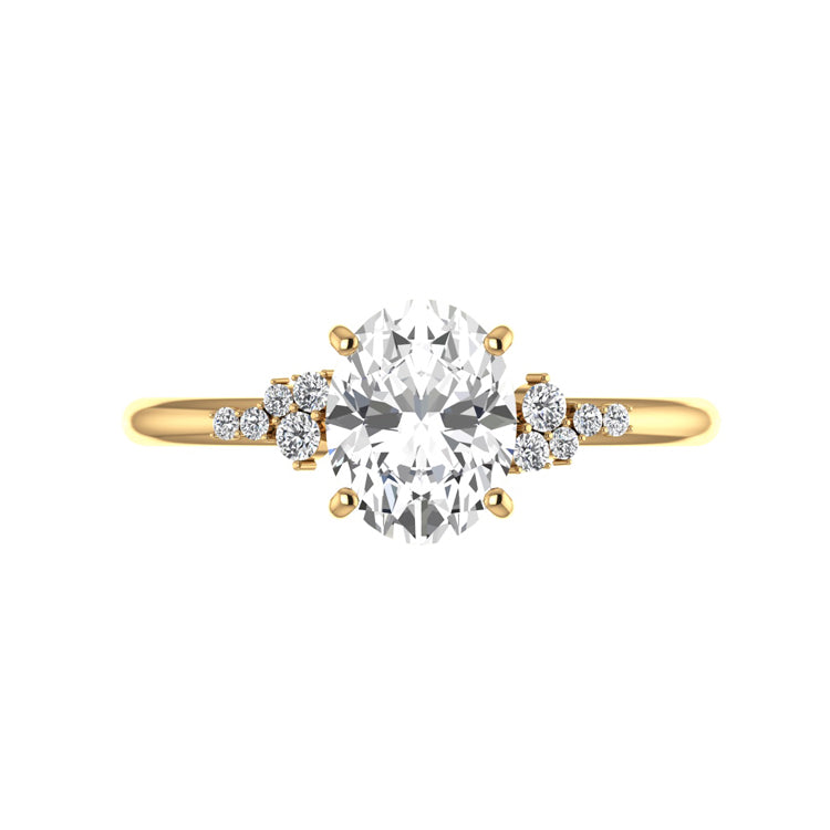Marquise Shaped Three Stone Lab Grown Diamond Engagement Ring