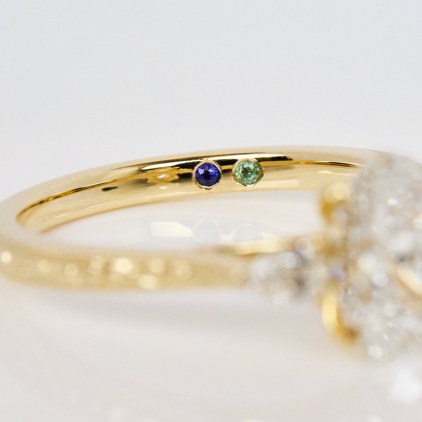 Marquise Shaped Three Stone Lab Grown Diamond Engagement Ring