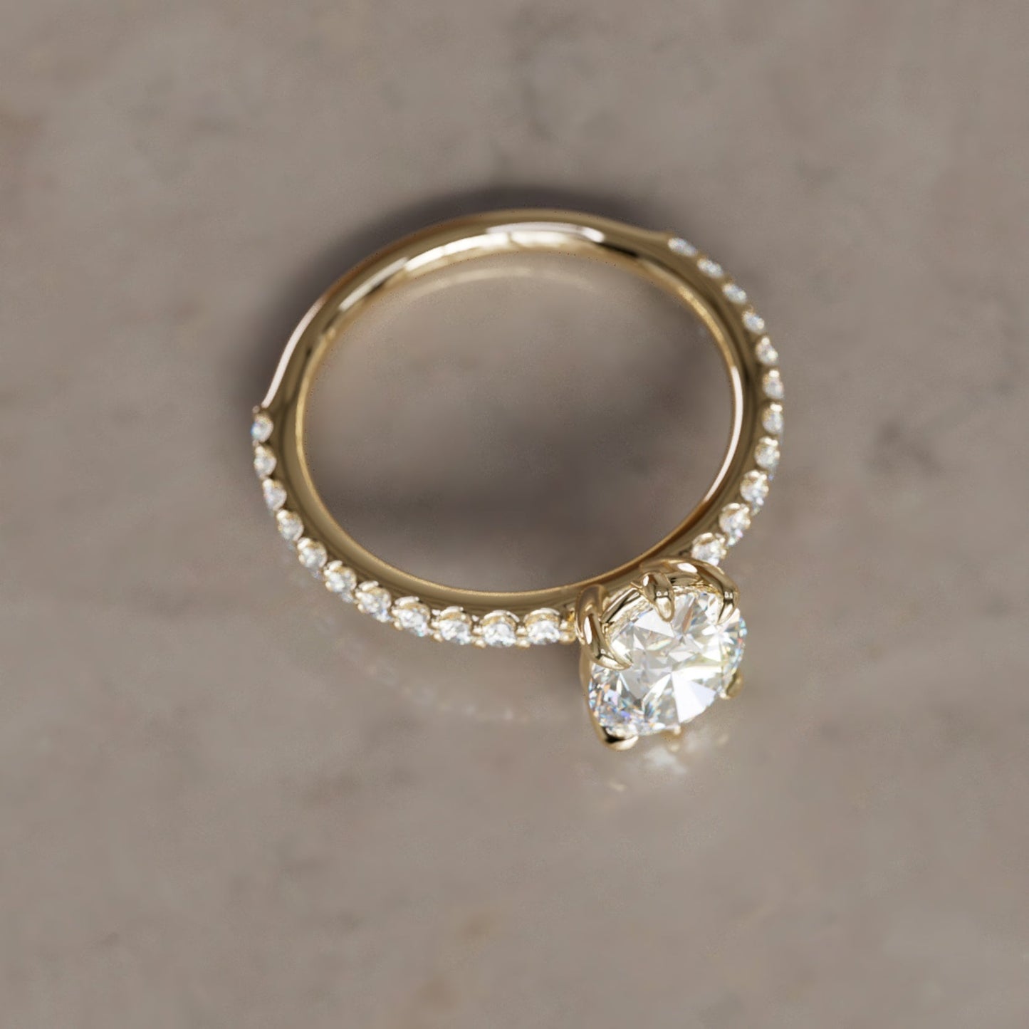 Marquise Shaped Three Stone Lab Grown Diamond Engagement Ring