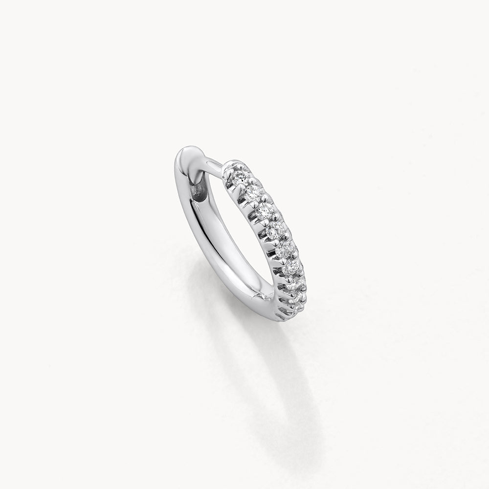 0.14 TCW Round Shaped Moissanite Hoop Earrings