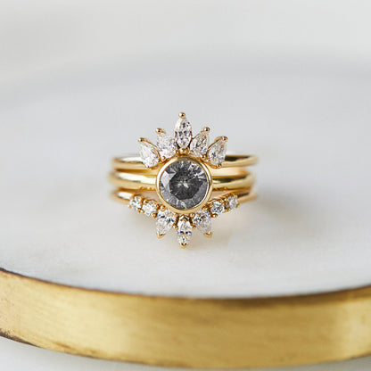 0.25 TCW Round Shaped Half Eternity Lab Grown Diamond Wedding Band