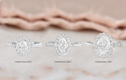 2.9 Carats Emerald Pave Styled Moissanite Engagement Ring