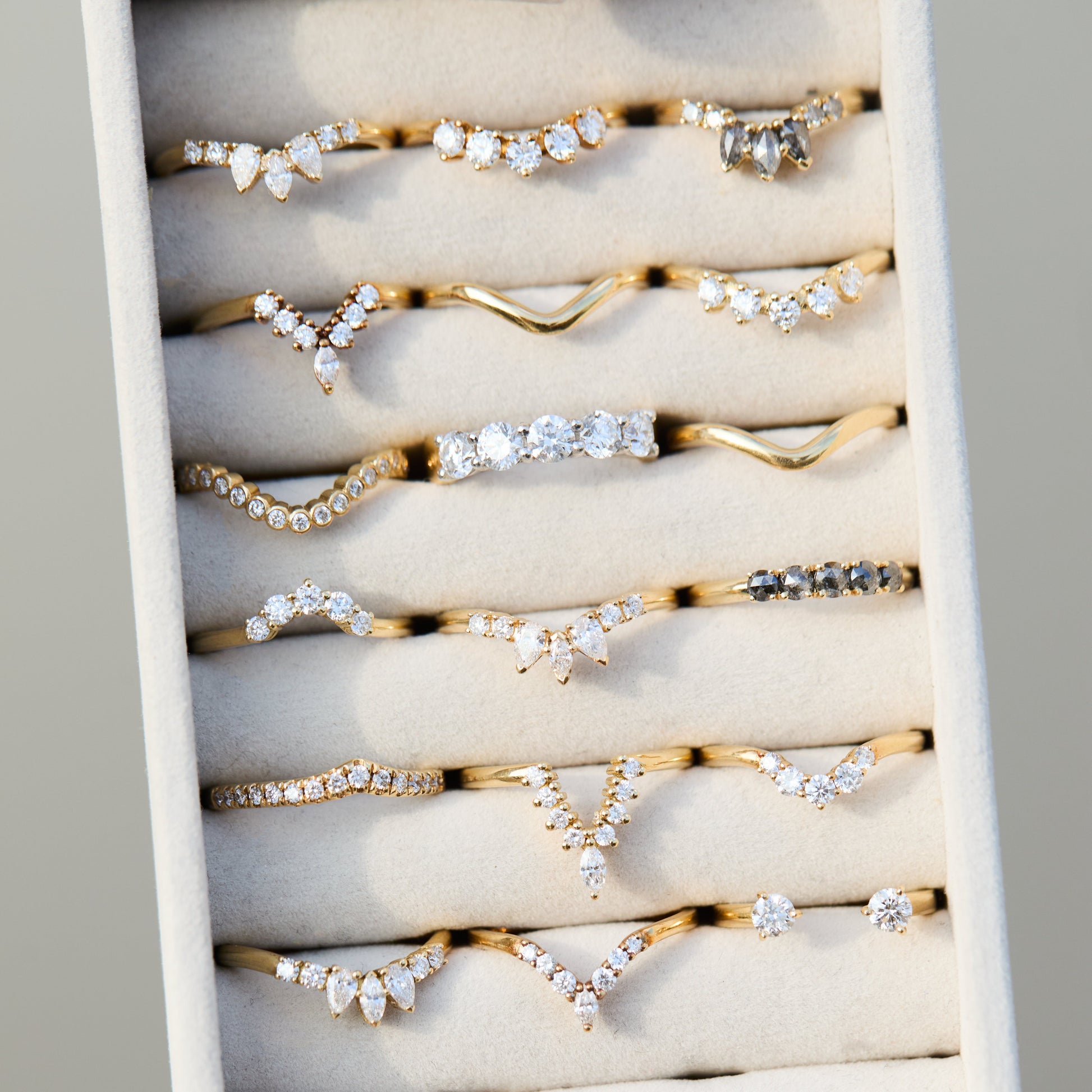 0.25 TCW Round Shaped Half Eternity Lab Grown Diamond Wedding Band