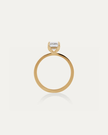 Marquise Shaped Three Stone Lab Grown Diamond Engagement Ring