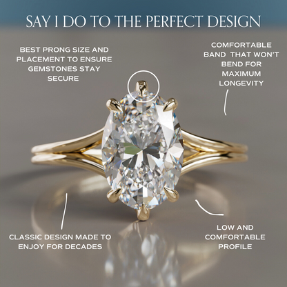 Marquise Shaped Three Stone Lab Grown Diamond Engagement Ring