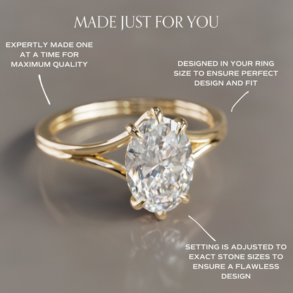 Marquise Shaped Three Stone Lab Grown Diamond Engagement Ring