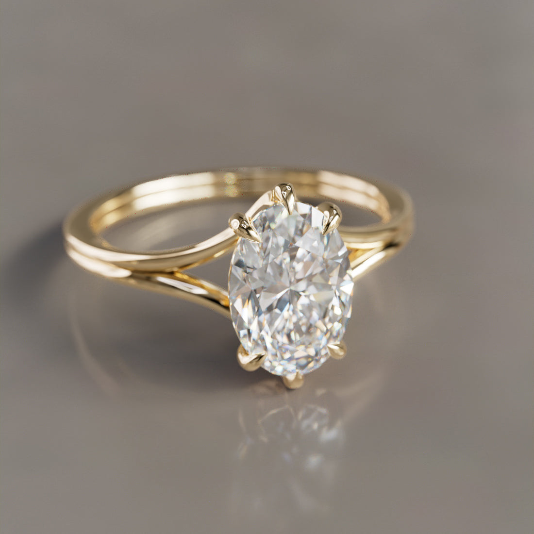 Marquise Shaped Three Stone Lab Grown Diamond Engagement Ring