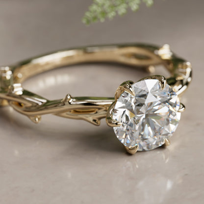 Marquise Shaped Three Stone Lab Grown Diamond Engagement Ring