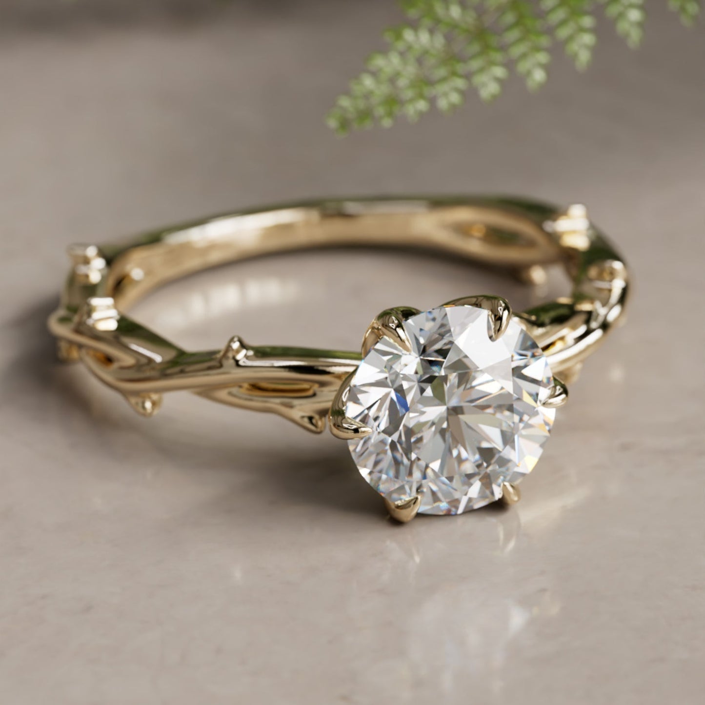 Marquise Shaped Three Stone Lab Grown Diamond Engagement Ring