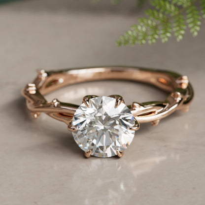 Marquise Shaped Three Stone Lab Grown Diamond Engagement Ring