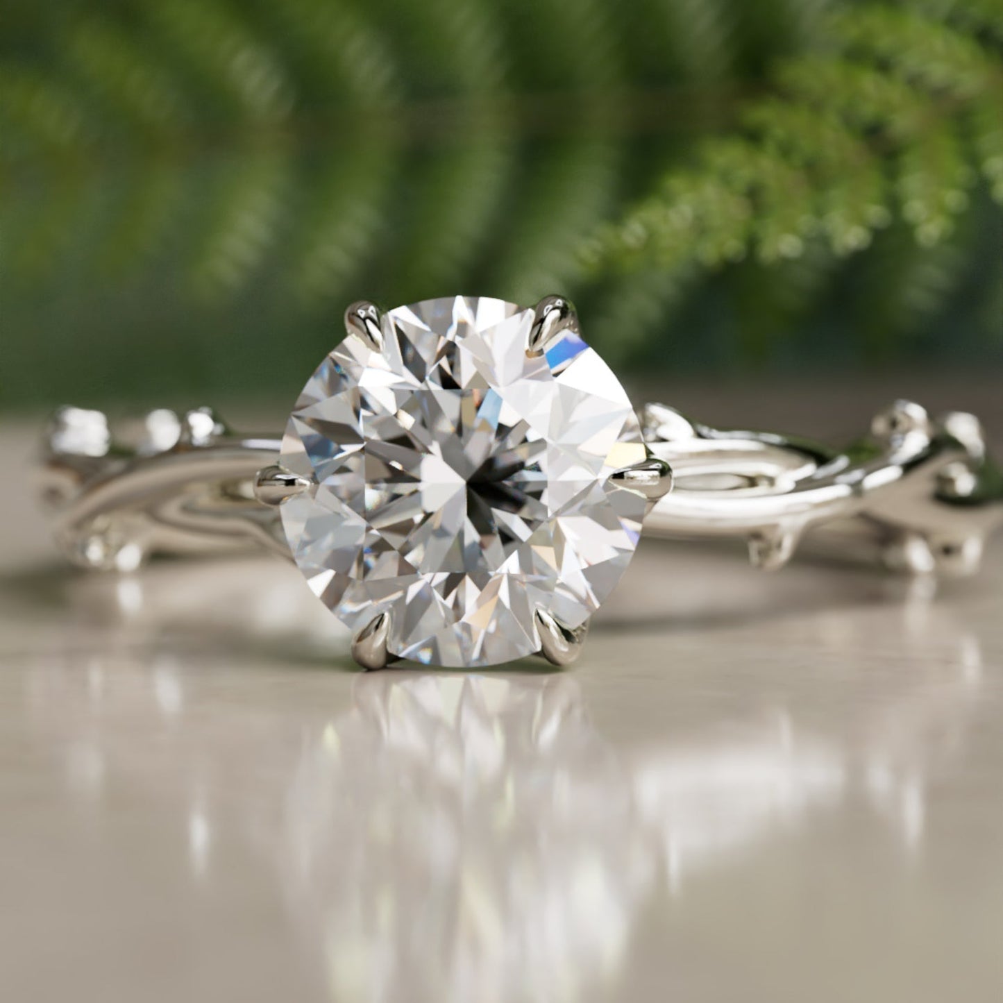 Marquise Shaped Three Stone Lab Grown Diamond Engagement Ring