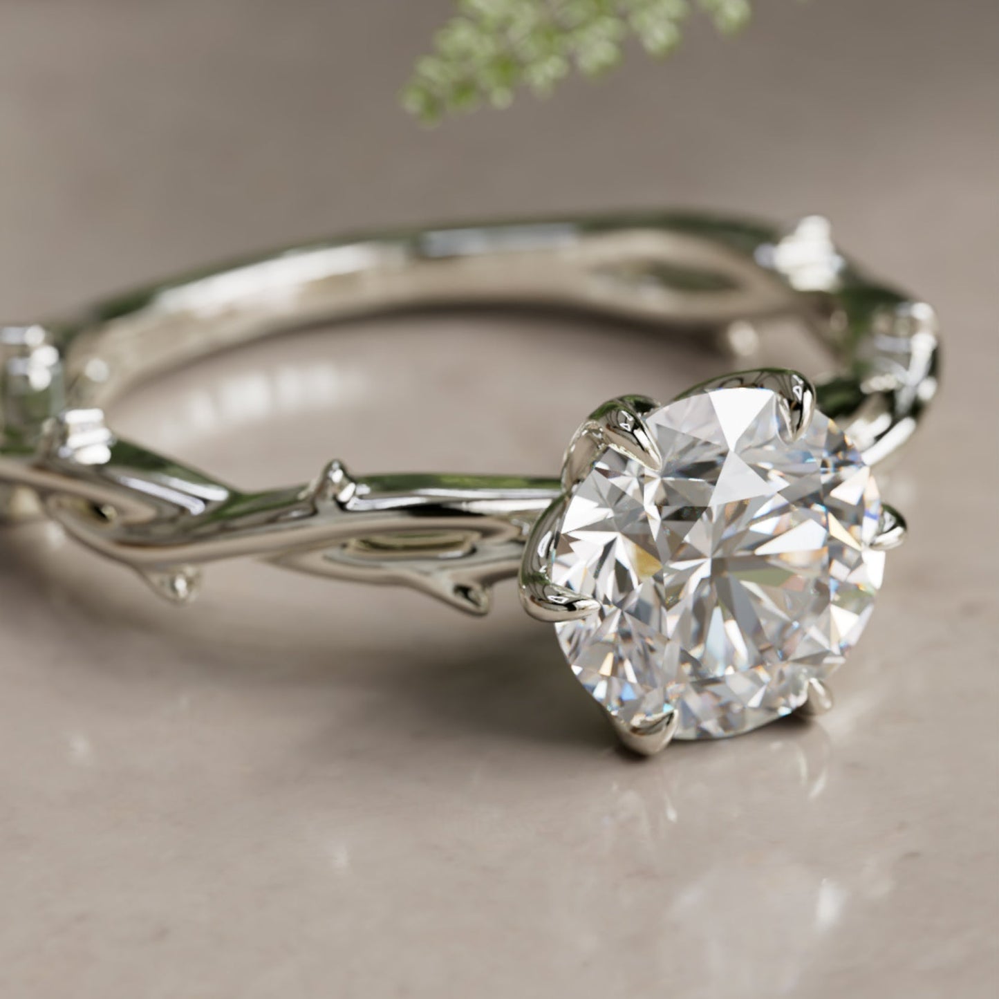 Marquise Shaped Three Stone Lab Grown Diamond Engagement Ring