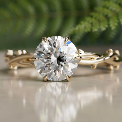 Marquise Shaped Three Stone Lab Grown Diamond Engagement Ring